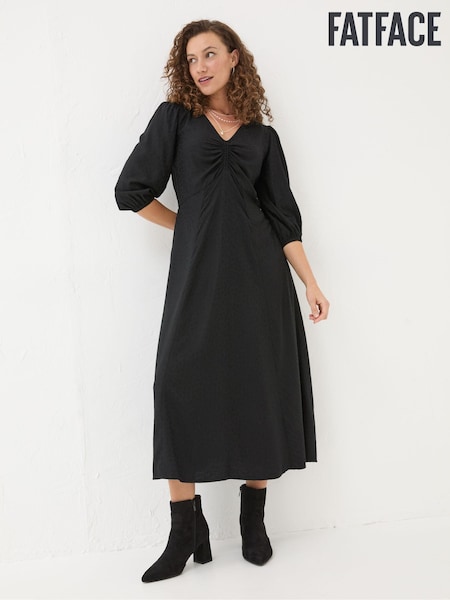 FatFace Libby Black Midi Dress (E22572) | €55