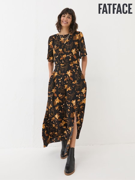 FatFace Black Winona Floral Dress (E22573) | €59