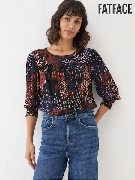 FatFace Multi Shelly Animal Blouse (E22590) | €33