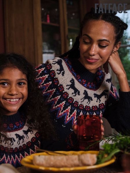 FatFace Navy Horse Fairisle Pattern Tunic (E22604) | €39.50