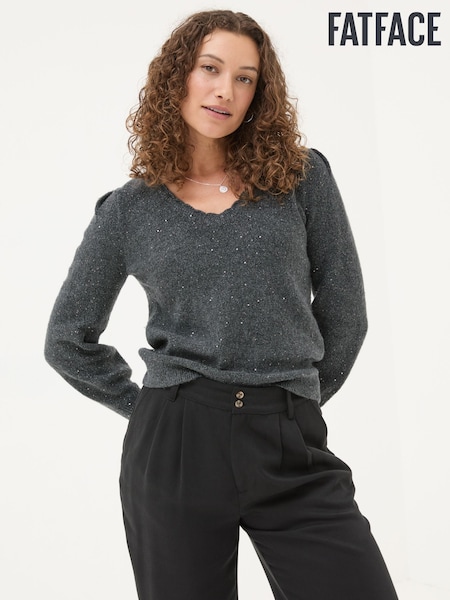 FatFace Charcoal Grey Jasmine Jumper (E22606) | €39.50