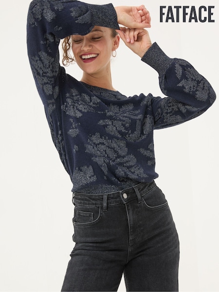 FatFace Dark Navy Dark Skies Jacquard Jumper (E22670) | €42