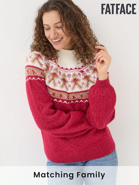 FatFace Yoke Red Gingerbread Jumper (E22672) | €36.50