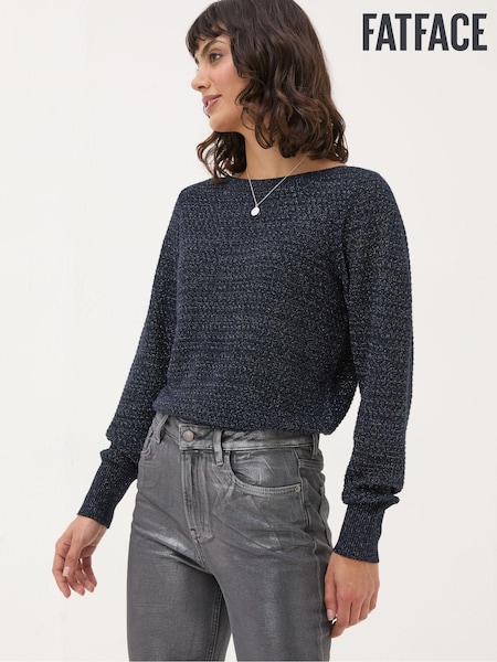 FatFace Dark Navy Lara Sparkle Jumper (E22674) | €39.50