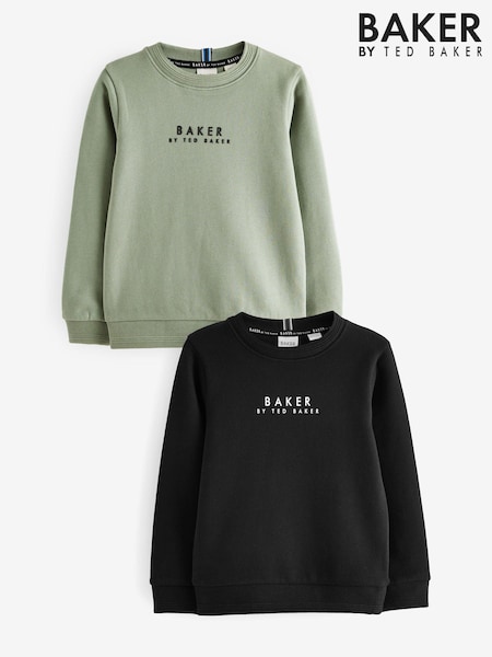 Verde/negro - Baker by Ted Baker 100% Cotton Sweatshirts 2 Pack (E22792) | 55 € - 61 €