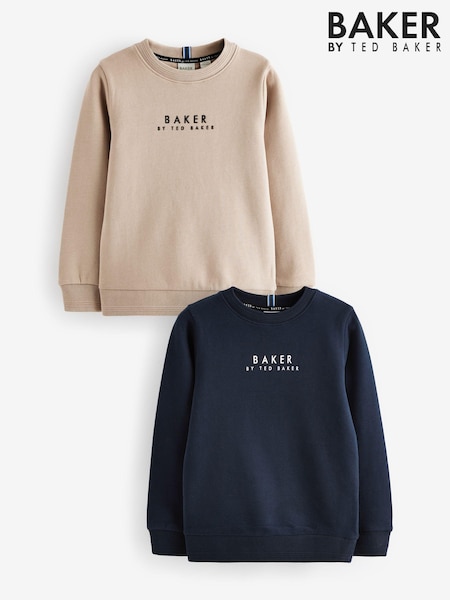Azul marino/Stone - Baker by Ted Baker 100% Cotton Sweatshirts 2 Pack (E22794) | 51 € - 61 €