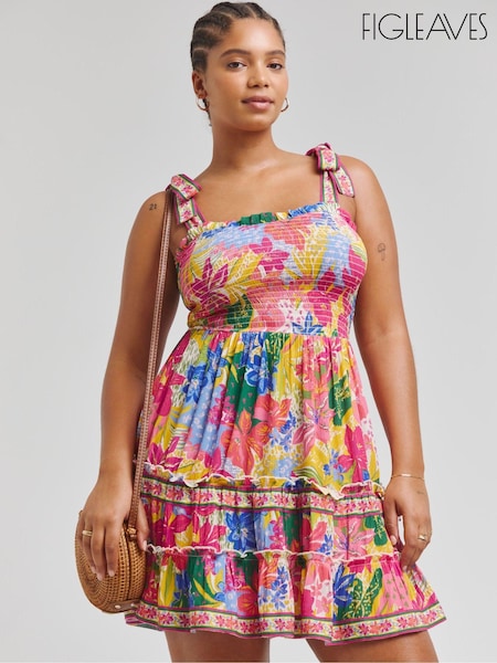Figleaves Pink Frida Mini Beach Dress (E22843) | €24