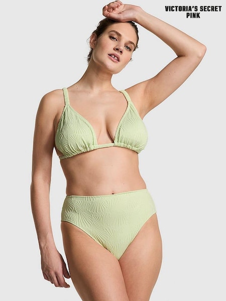 Victoria's Secret PINK Lime Cream Green High Waisted Swim Bikini Bottom (E22905) | €15