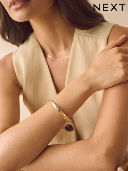 Guld ton - Twist Bangle (E22964) | kr230
