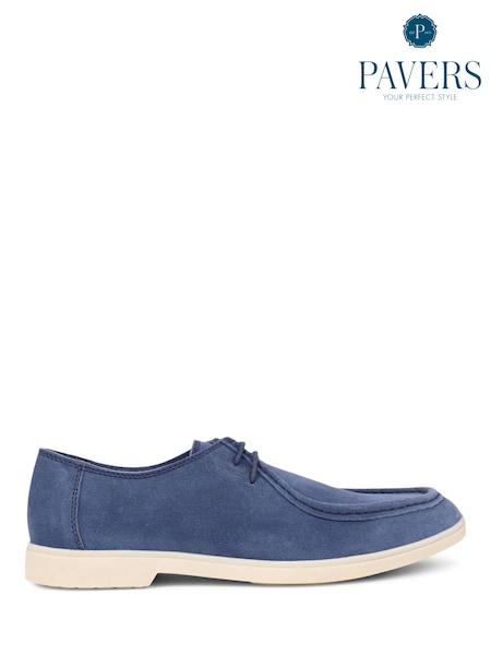 Pavers Blue Pavers Lace-Up Leather Brown Loafers (E23087) | SGD 87
