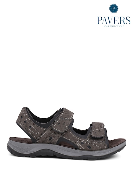Pavers Grey Pavers Touch-Fasten Sandals (E23202) | €46