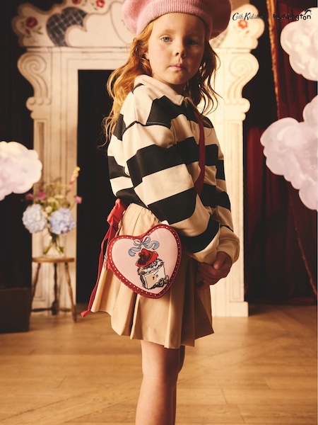 Cath Kidston Pink/Red Kids Paddington Hearts Cross-Body Bag (E23248) | €18