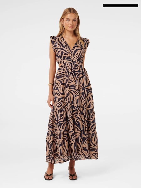 Forever New Blue Pure Linen Tobi Side Cut Out Dress (E23262) | €55