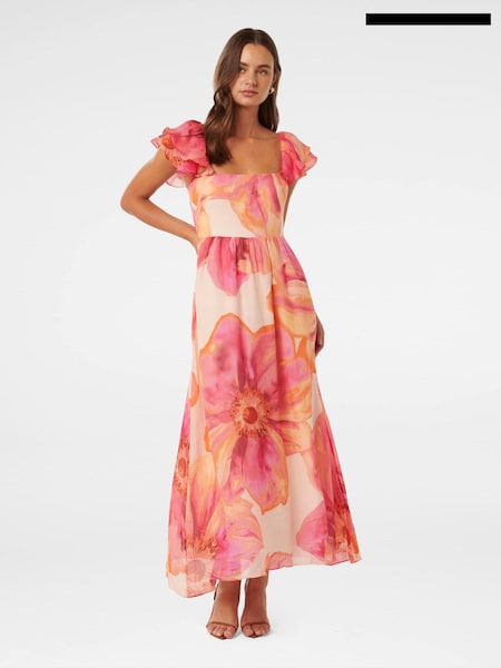 Forever New Darla Flutter Sleeves Midi Dress (E23266) | 60 €