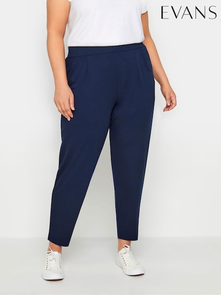Evans Blue Jersey Tapered Trousers (E23289) | €52