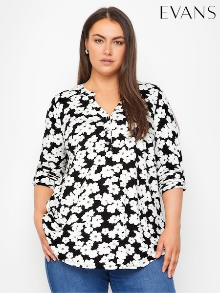 Evans Floral Black Blouses (E23290) | €50