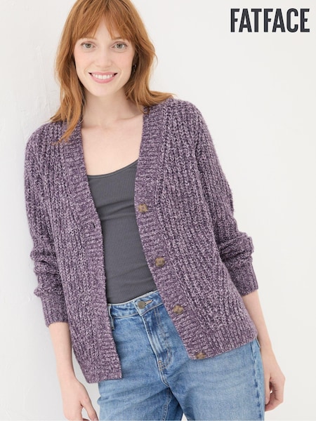 FatFace Purple Alicia Cardigan (E23467) | €42