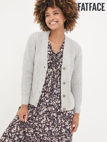 FatFace Light Grey Alicia Cardigan (E23469) | €39.50