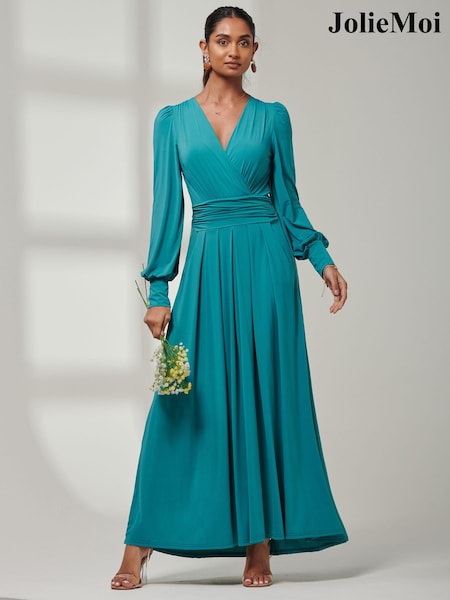 Grün - Jolie Moi Giulia Long Sleeve Maxi Dress (E23589) | 139 €