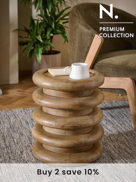 Natural N. Premium Donut Mango Wood Side Table (E23606) | €365