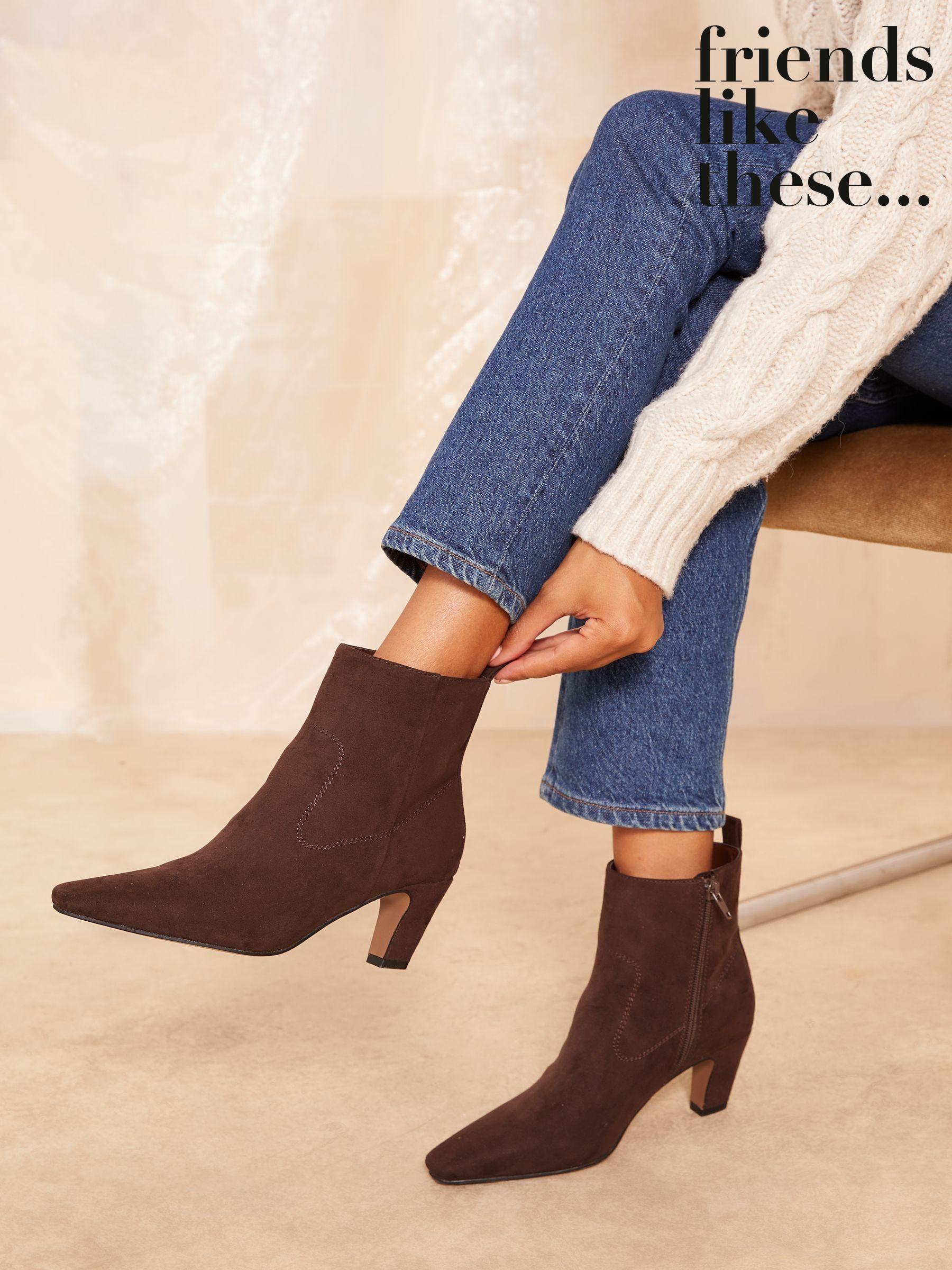 Women's short brown boots on sale