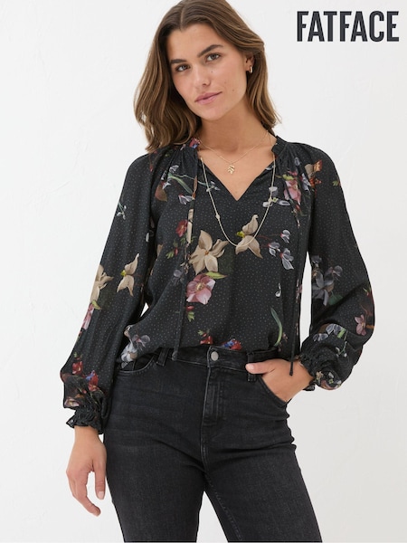 FatFace Black Lil Moonlit Blouse (E23707) | €36.50