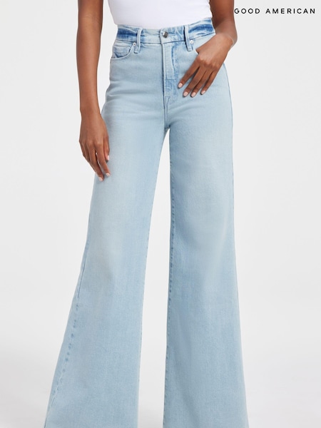 Good American Blue Good Waist Palazzo Jeans (E23730) | €135