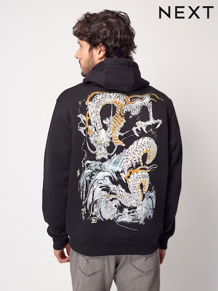 Black Kunioshi License Graphic Hoodie (E23802) | R$ 345