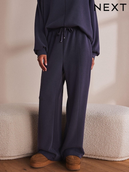 Blue Wide Leg Modal Blend Joggers (E23835) | AED79