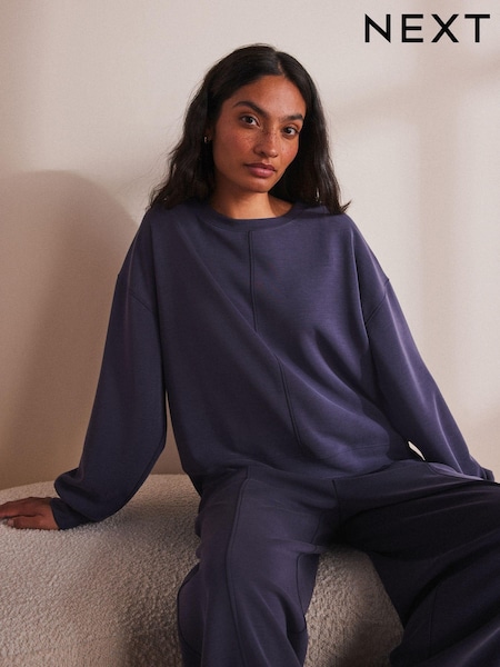 Sininen - Modal Blend Lounge Top (E23836) | €53