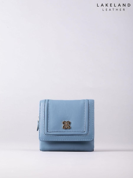 Lakeland Leather Light Blue Mini Icon Flapover Purse (E23848) | €32