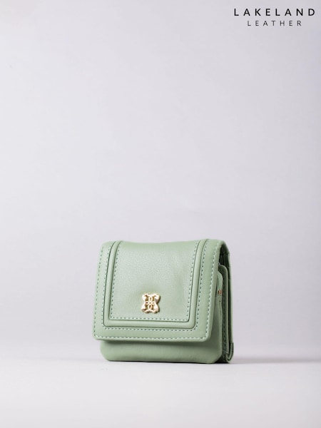 Lakeland Leather Green Mini Icon Flapover Purse (E23850) | €32