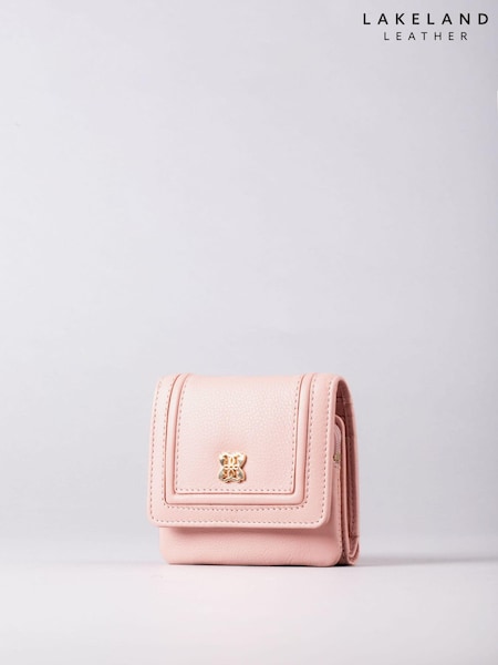 Lakeland Leather Pink Mini Icon Flapover Purse (E23852) | €32