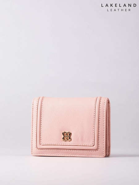 Lakeland Leather Pink Small Icon Leather Flapover Purse (E23857) | €37