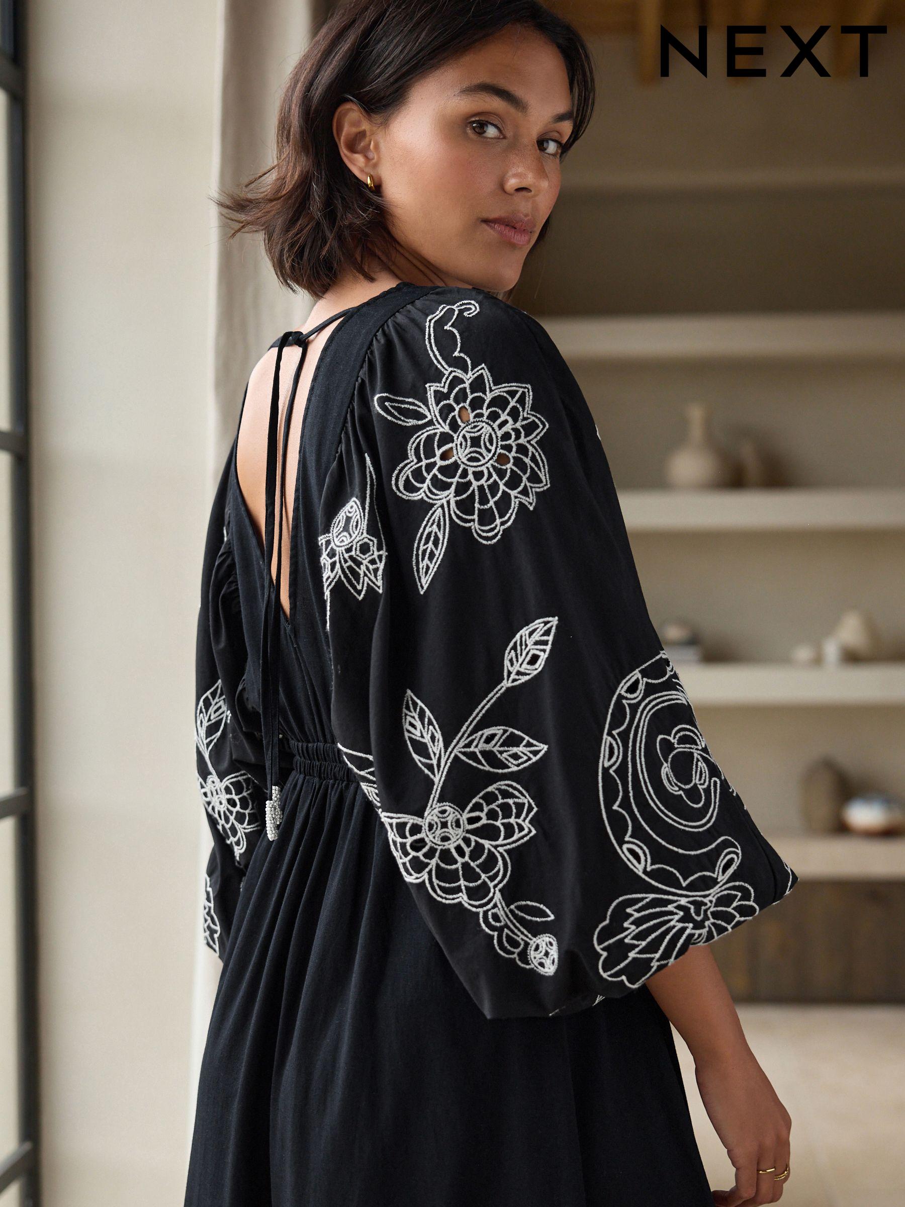Women s Curve Evening V Neck Cotton Dresses Next Oman