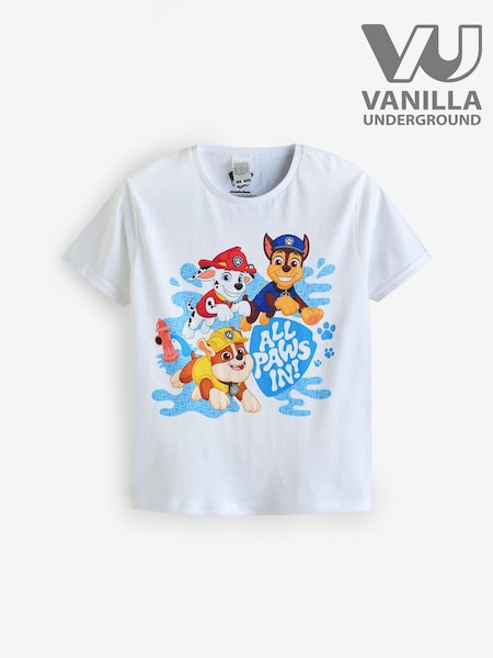 Vanilla Underground White Boys 100% Cotton Paw Patrol Licensed T-Shirt (E24033) | €20