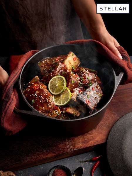 Stellar Black 25cm Cast Iron Casserole (E24076) | €272