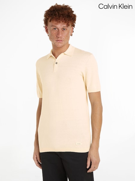 Calvin Klein White Cotton Silk Polo Shirt (E24208) | €78