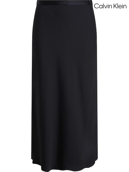 Calvin Klein Black Recycled Bias Cut Midi Skirt (E24221) | €107