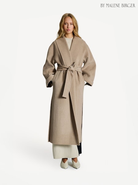 By Malene Birger Brown Trullem Wool Blend Coat (E24252) | €971