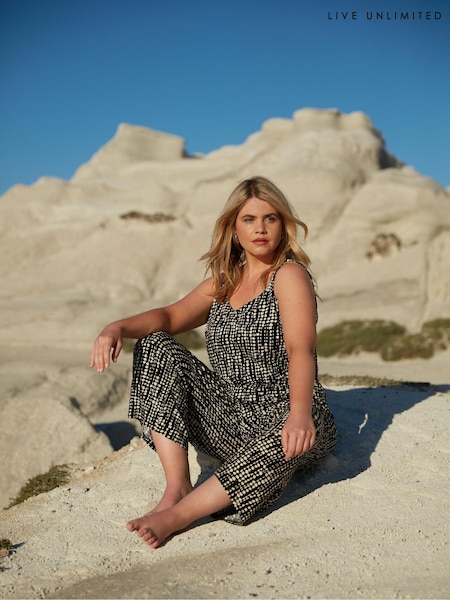 Live Unlimited Curve Mono Spot Print Jersey Jumpsuit (E24289) | 40 €