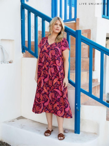Live Unlimited Petite Paisley Tiered Midi Dress (E24315) | 40 €