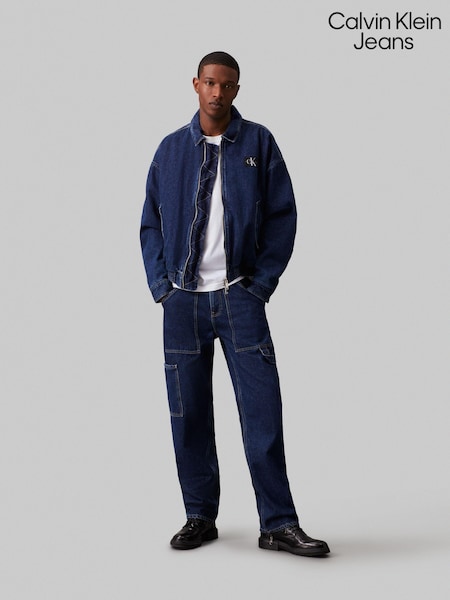 Calvin Klein Jeans Blue Denim Bomber Jacket (E24352) | €139