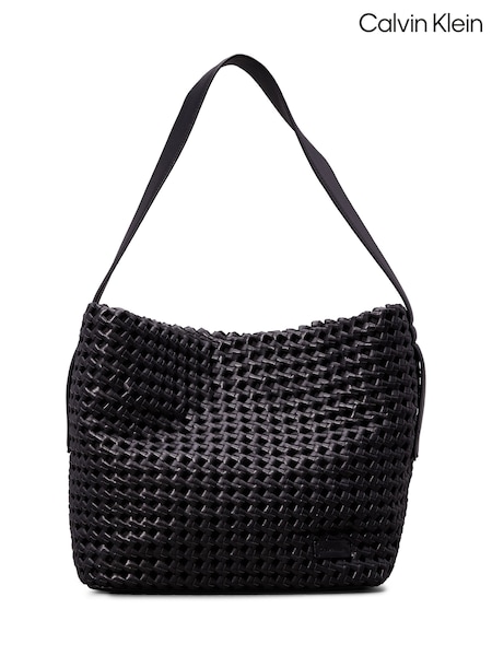 Calvin Klein Black Medium Braided Shoulder Bag (E24384) | €119