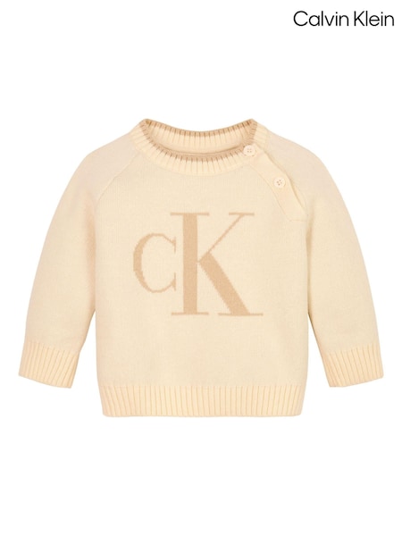 Calvin Klein Fluffy Monogram Logo Sweater (E24448) | €42