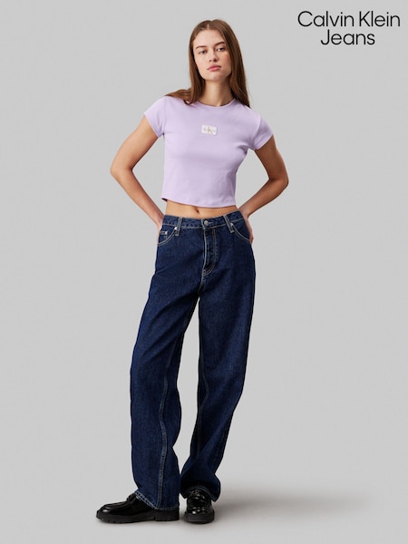 Calvin Klein Jeans Woven Label Ribbed T-Shirt (E24458) | €26