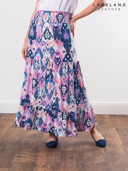 Lakeland Leather Clothing Iona Ikat Print Maxi Skirt (E24485) | €20