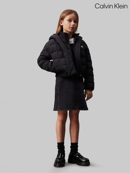 Calvin Klein Black Archive Grid Puffer Jacket (E24503) | €93