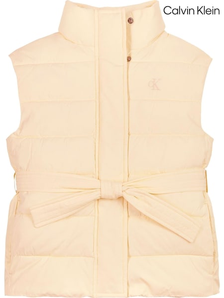 Calvin Klein Natural Belted Puffer Vest (E24513) | AED262
