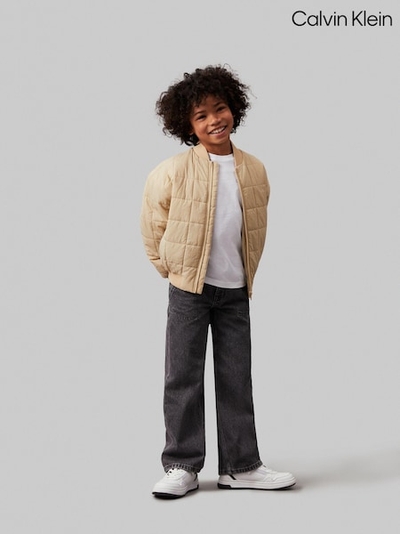 Calvin Klein Green Quilted Zipped Bomber Jacket (E24537) | €59